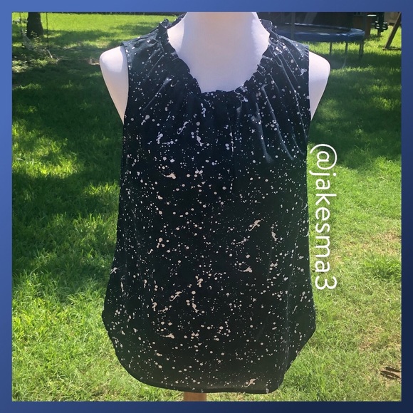 [ann taylor] paint splatter print top - Picture 1 of 4